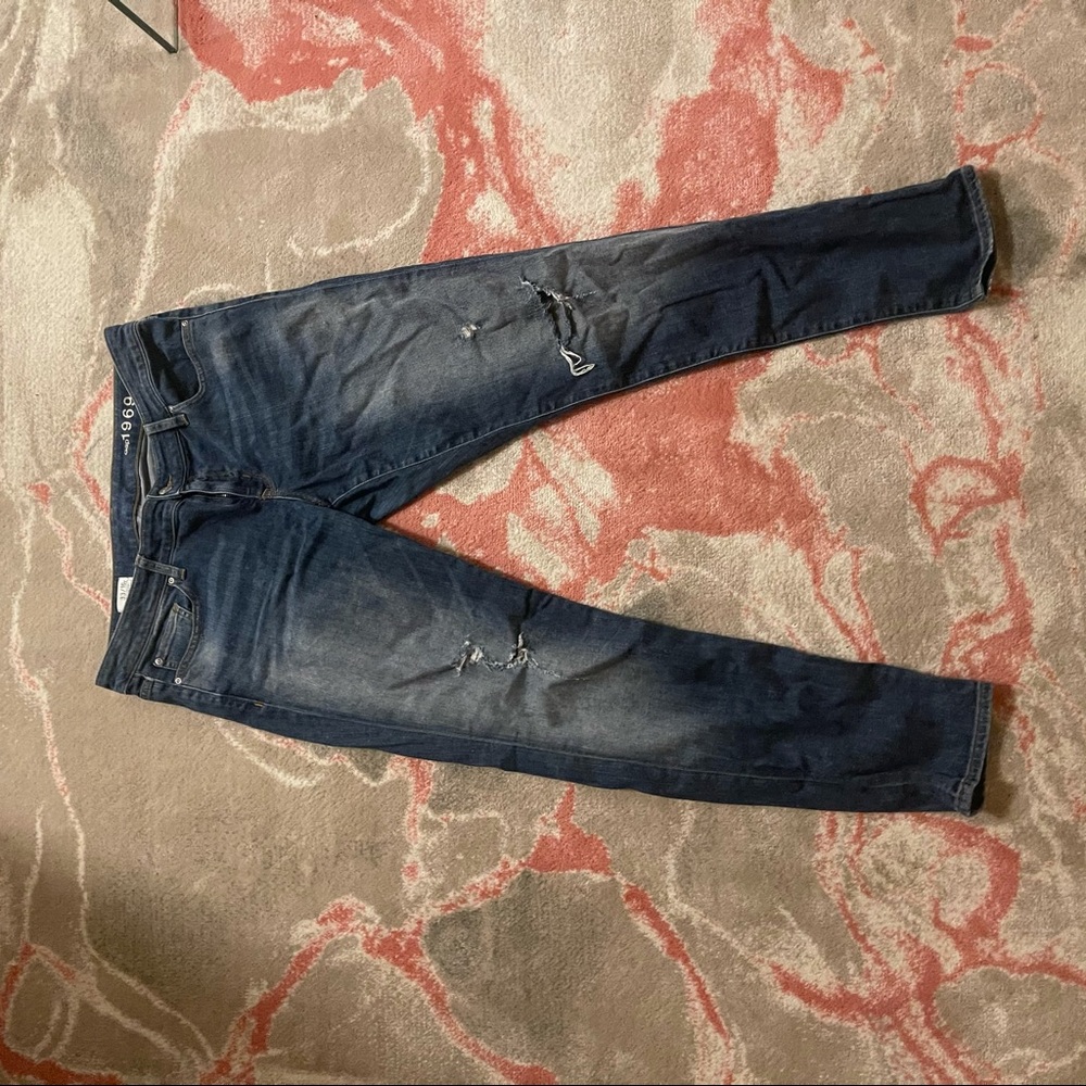 GAP Skinny Distressed High Waisted Jeans 16 Reg